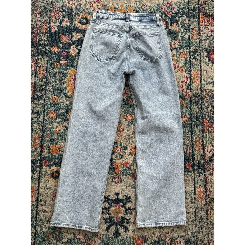 Abercrombie & Fitch 90s High Rise Relaxed Jeans Curve Love Light Wash Size 26/2S - Picture 4 of 10